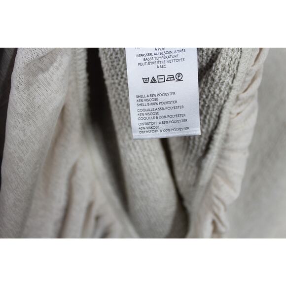 Pilcro Top size XL Cream Babydoll Peplum Sweater Blouse - Picture 5 of 6